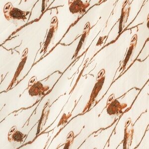 Owl Bamboo Muslin Swaddle Blanket